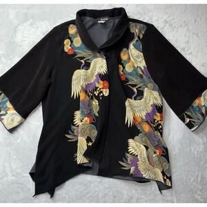 Moonlight‎ Y&S Fashion Design Kimono Cardigan Art To Wear Sweater Jacket Large